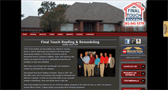 Desktop Screenshot of finaltouchroofing.com