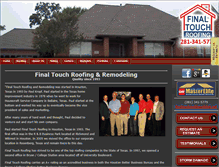 Tablet Screenshot of finaltouchroofing.com